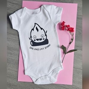 Calcifer Studio Ghibli Baby Onesie 0-3M